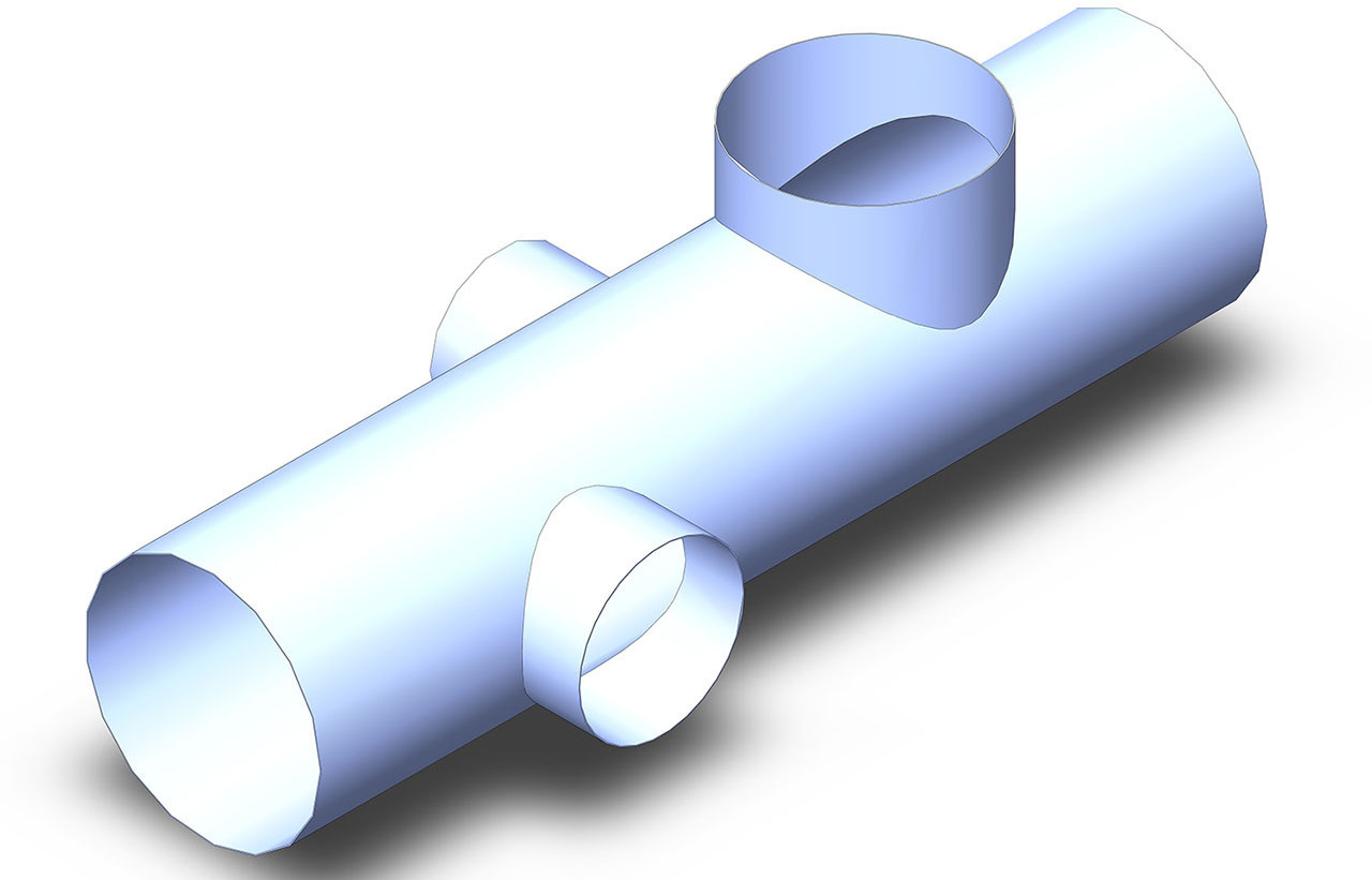 Текстильный воздуховод с отводами