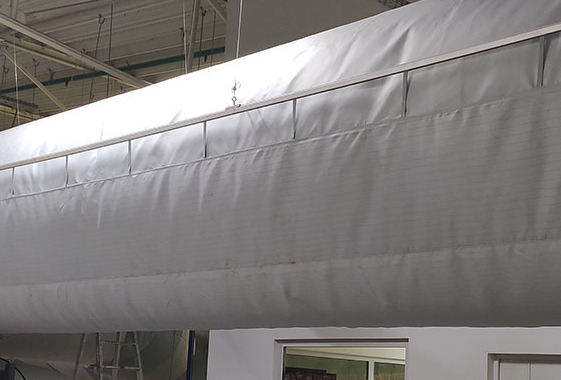 Текстильные воздуховоды на производстве тары и гофрокартона