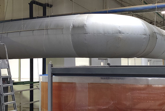 Текстильные воздуховоды на производстве тары и гофрокартона