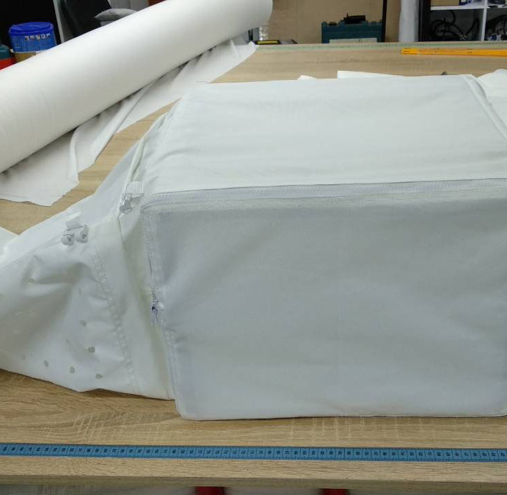 Пошив вытяжного текстильного воздуховода